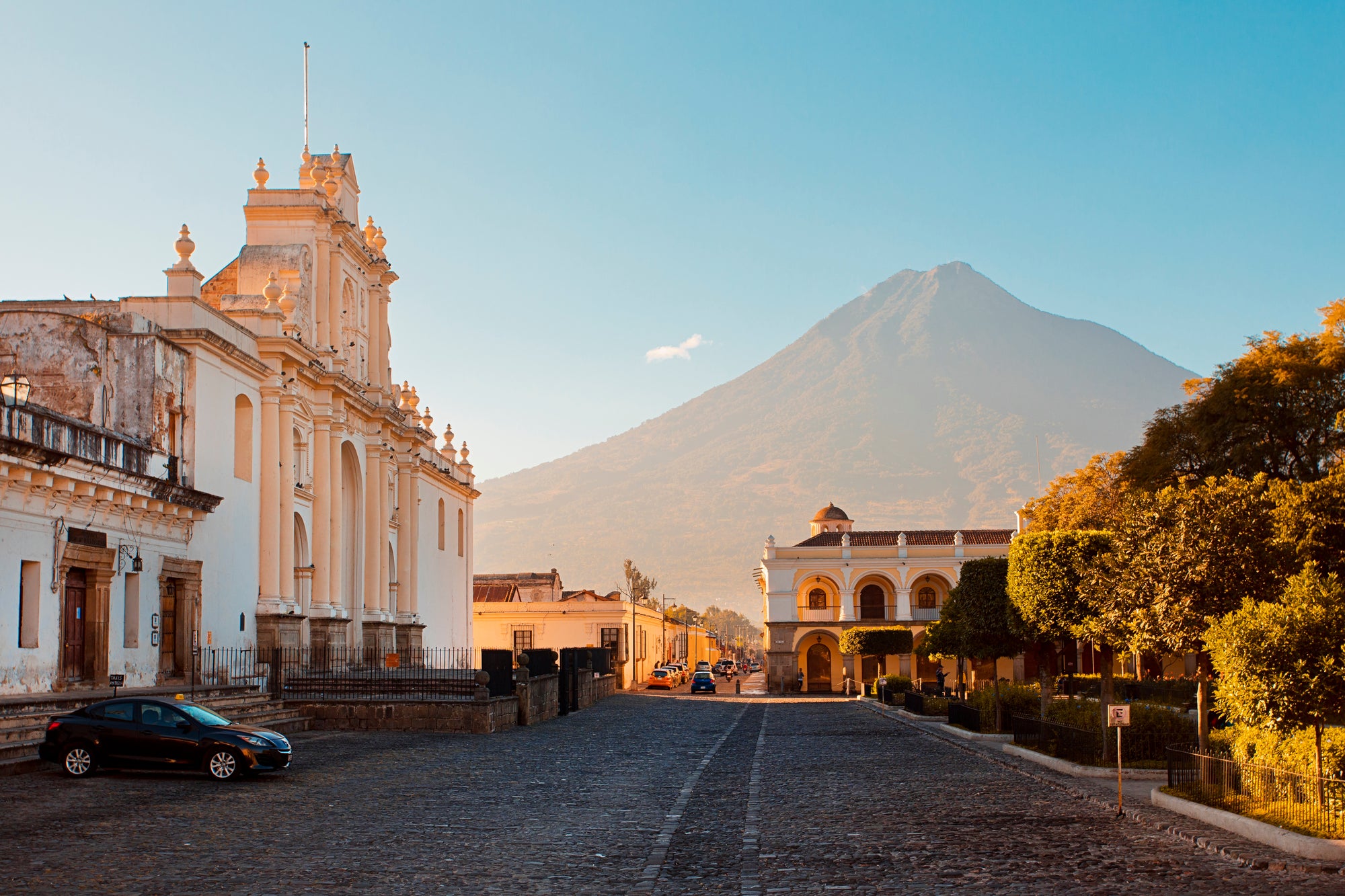 Antigua Guatemala volcano view